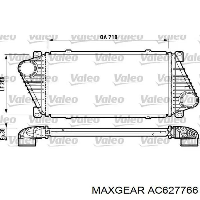 AC627766 Maxgear radiador de aire de admisión