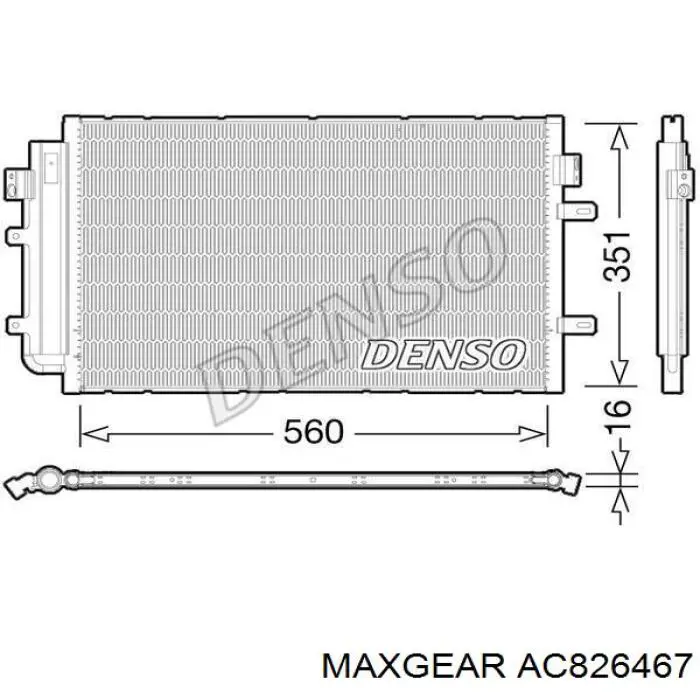 AC826467 Maxgear condensador aire acondicionado