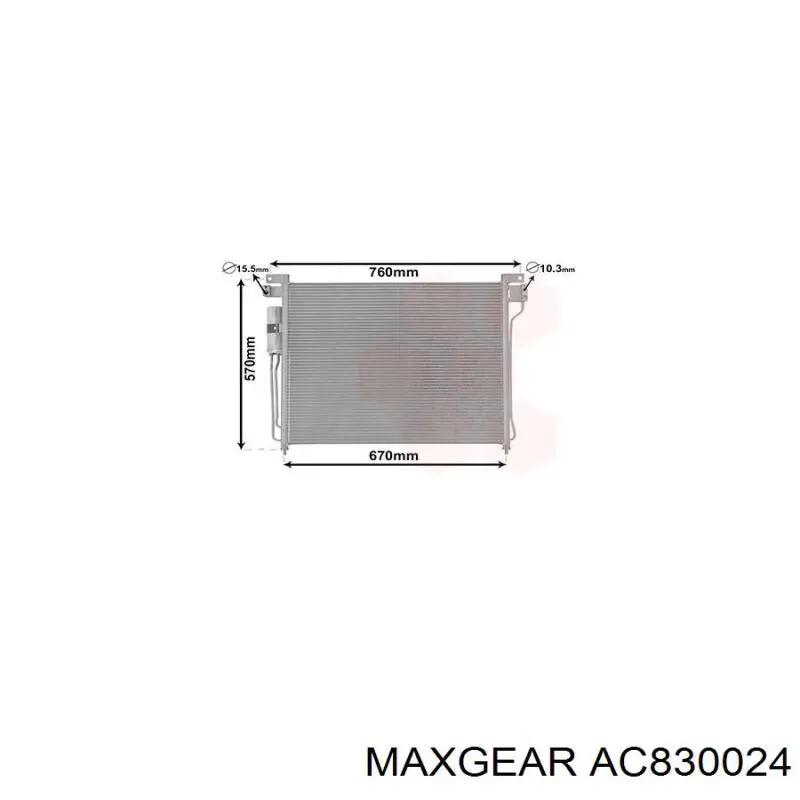 Comprar AC830024 Maxgear Condensador de aire acondicionado