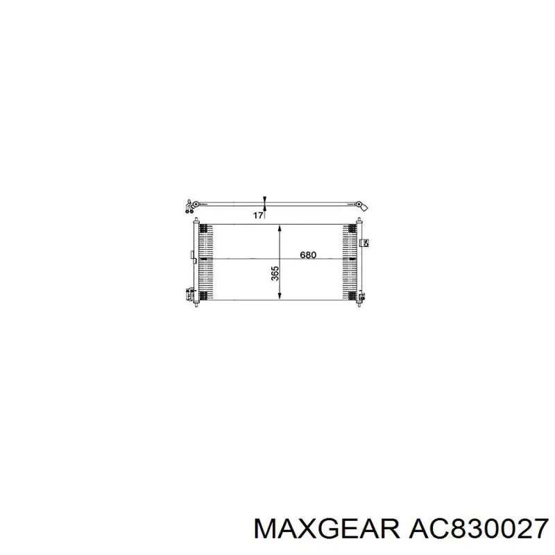 AC830027 Maxgear condensador aire acondicionado