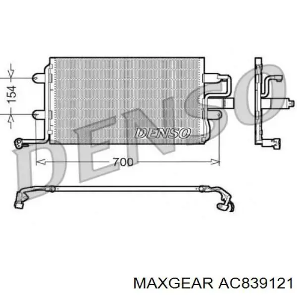 Condensador aire acondicionado AC839121 Maxgear