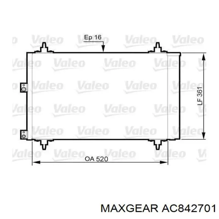 AC842701 Maxgear condensador aire acondicionado