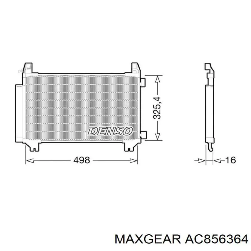 AC856364 Maxgear condensador aire acondicionado