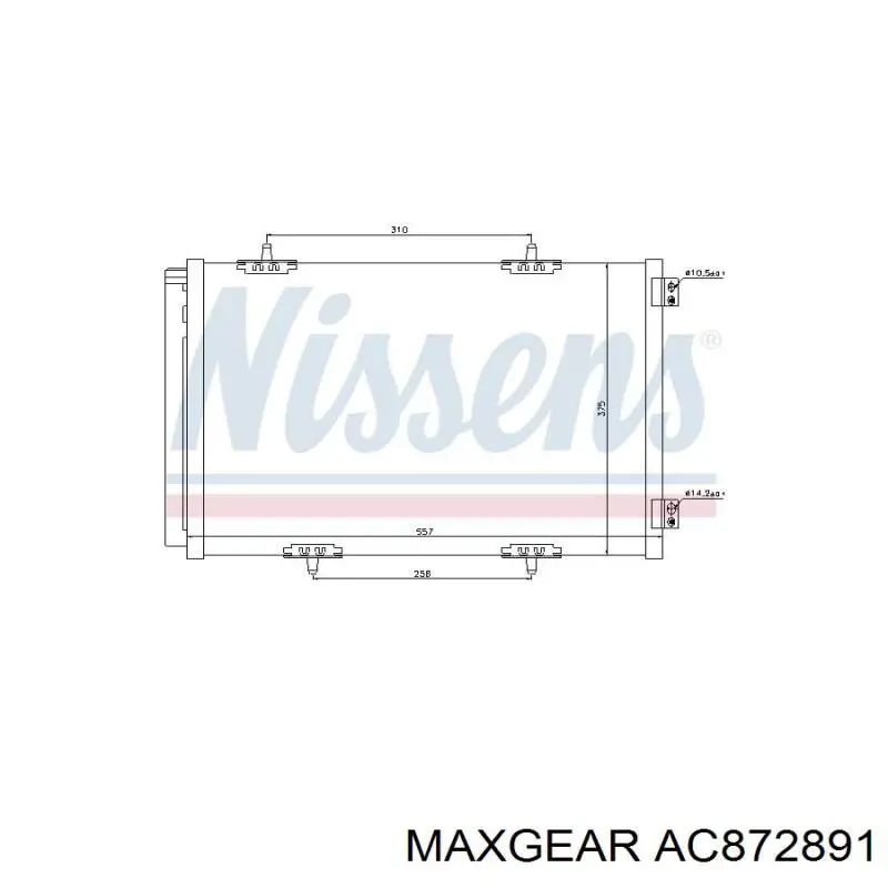AC872891 Maxgear condensador aire acondicionado