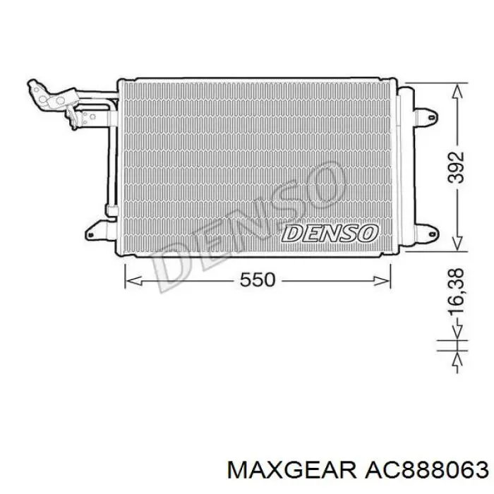 AC888063 Maxgear condensador aire acondicionado