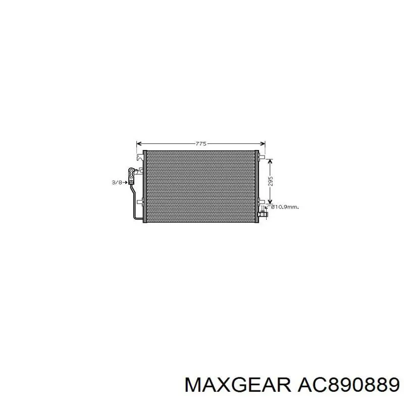 AC890889 Maxgear condensador aire acondicionado