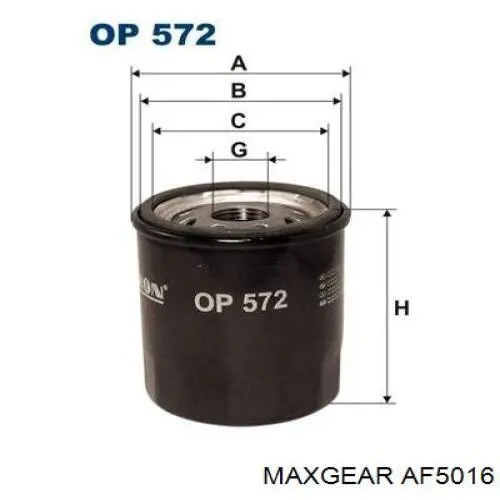 Filtro de aire AF5016 Maxgear