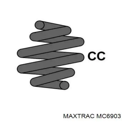 MC6903 Maxtrac muelle de suspensión eje delantero