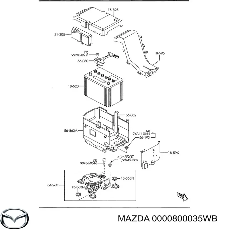 Batería de Arranque Mazda (0000800035WB)