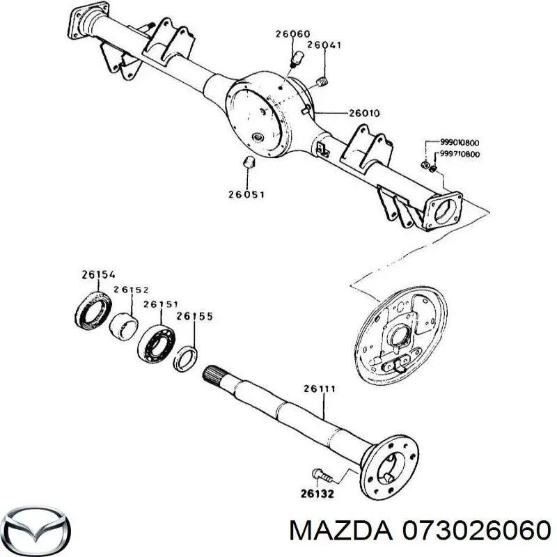 Comprar 073026060 Mazda Respiradero del cárter del eje trasero