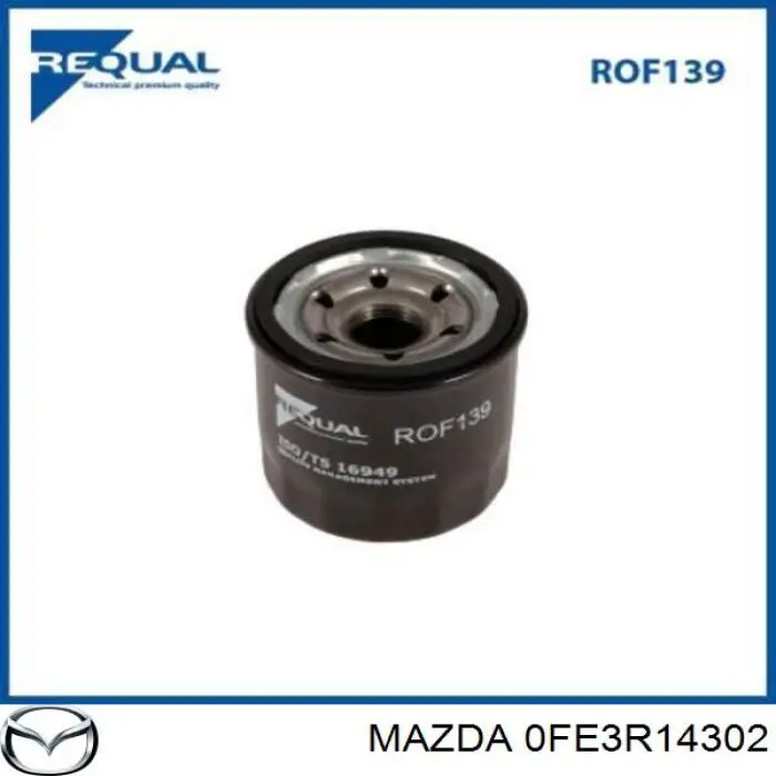 Filtro de aceite 0FE3R14302 Mazda