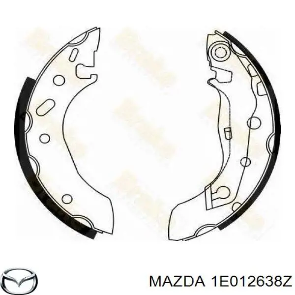 1E012638Z Mazda zapatas de frenos de tambor traseras
