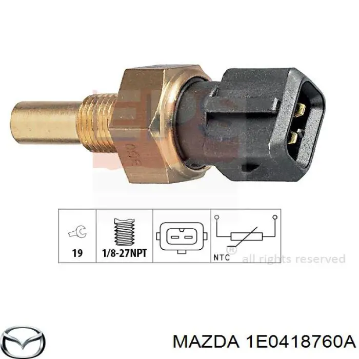 1E04-18-760A Mazda sensor de temperatura del refrigerante