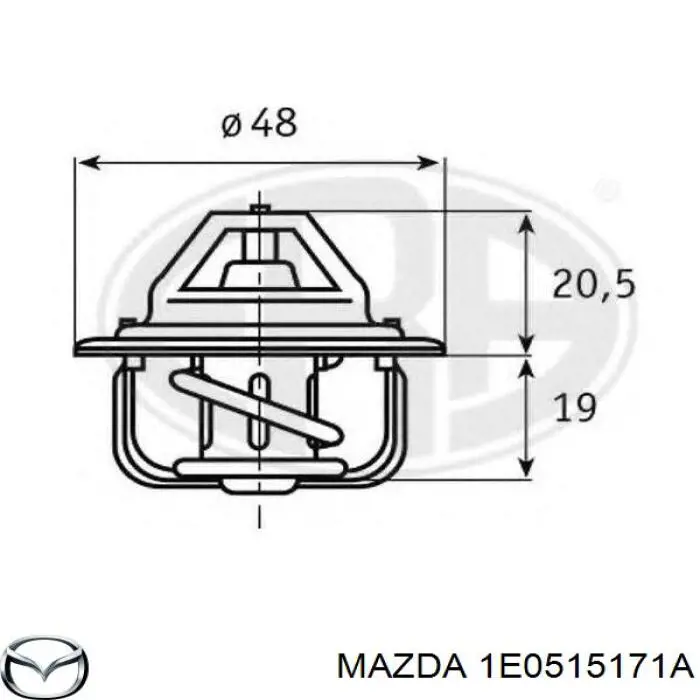 1E0515171A Mazda termostato
