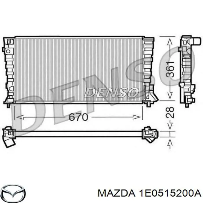 1E0515200A Mazda radiador