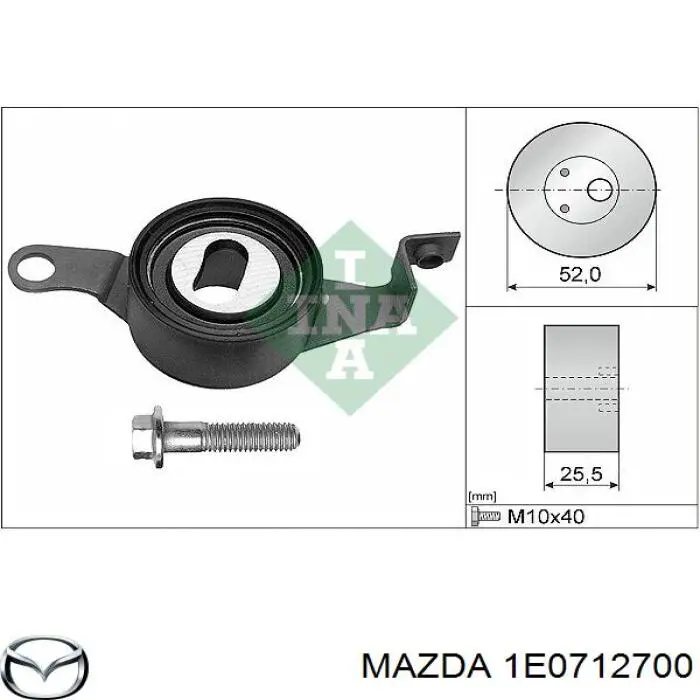 1E0712700 Mazda rodillo, cadena de distribución