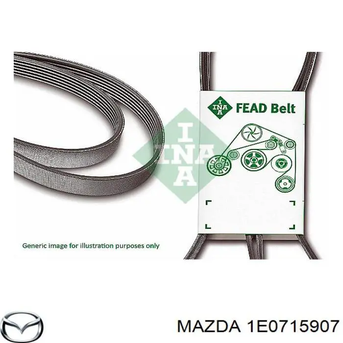 1E0715907 Mazda correa trapezoidal