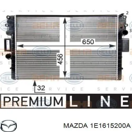 1E1615200A Mazda radiador refrigeración del motor