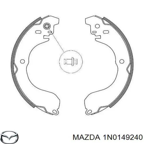 1N0149240 Mazda zapatas de frenos de tambor traseras