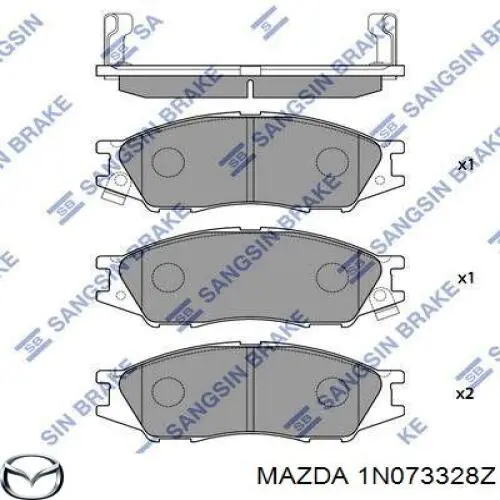 Pastillas freno delanteras Mazda 1N073328Z precio, desde 32,16 EUR