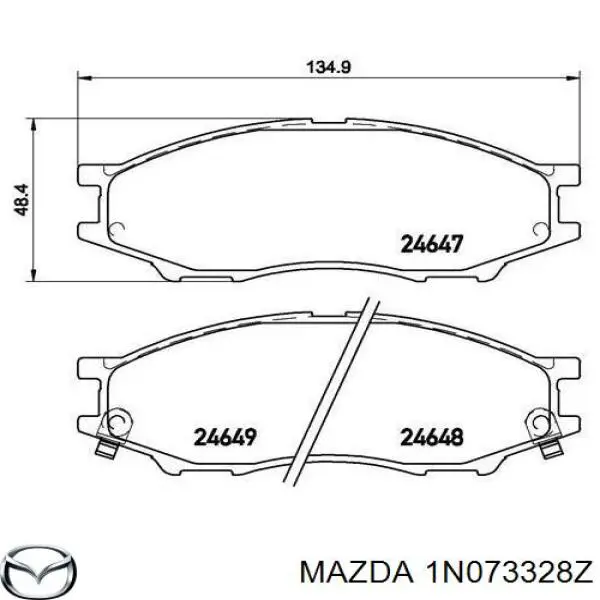 Pastillas de freno 1N073328Z Mazda