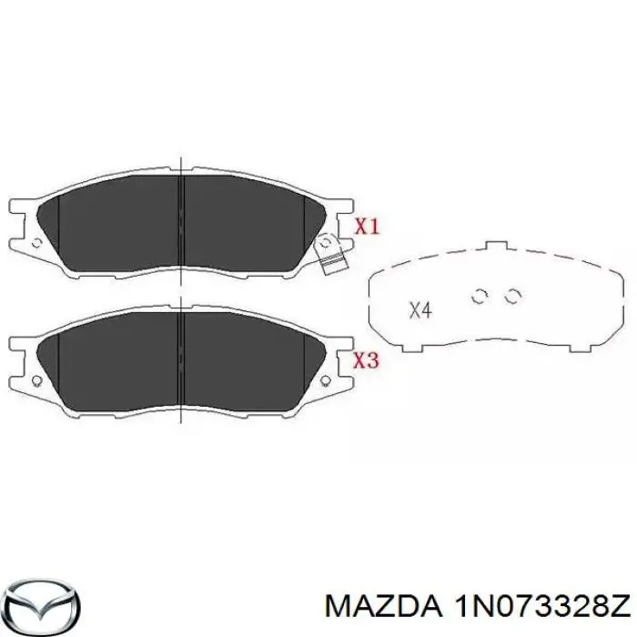 1N073328Z Mazda pastillas de freno delanteras