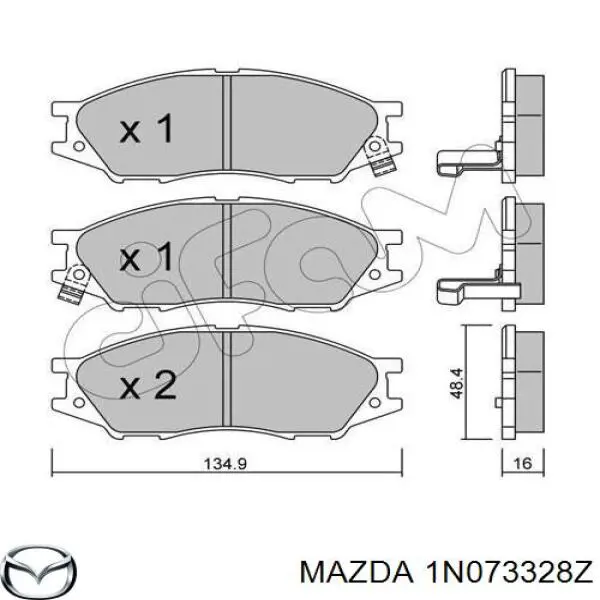 Pastillas de freno 1N073328Z Mazda