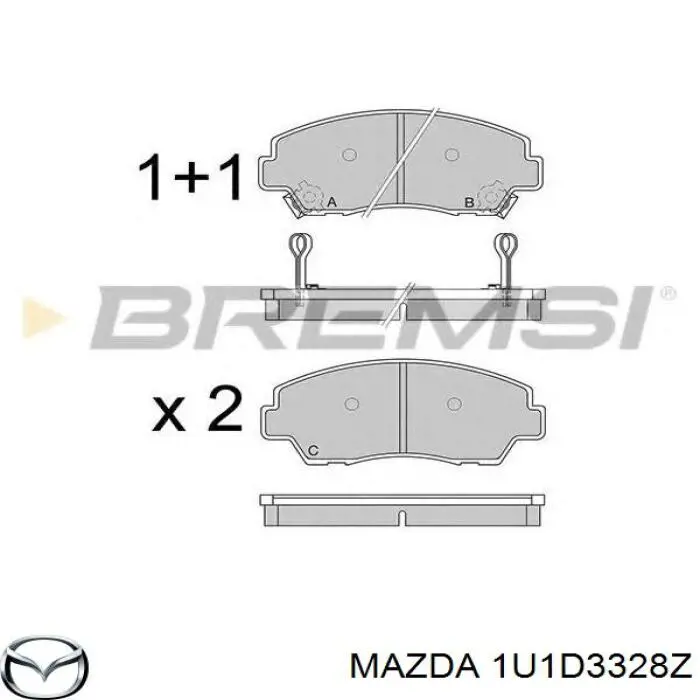 1U1D3328Z Mazda pastillas de freno delanteras