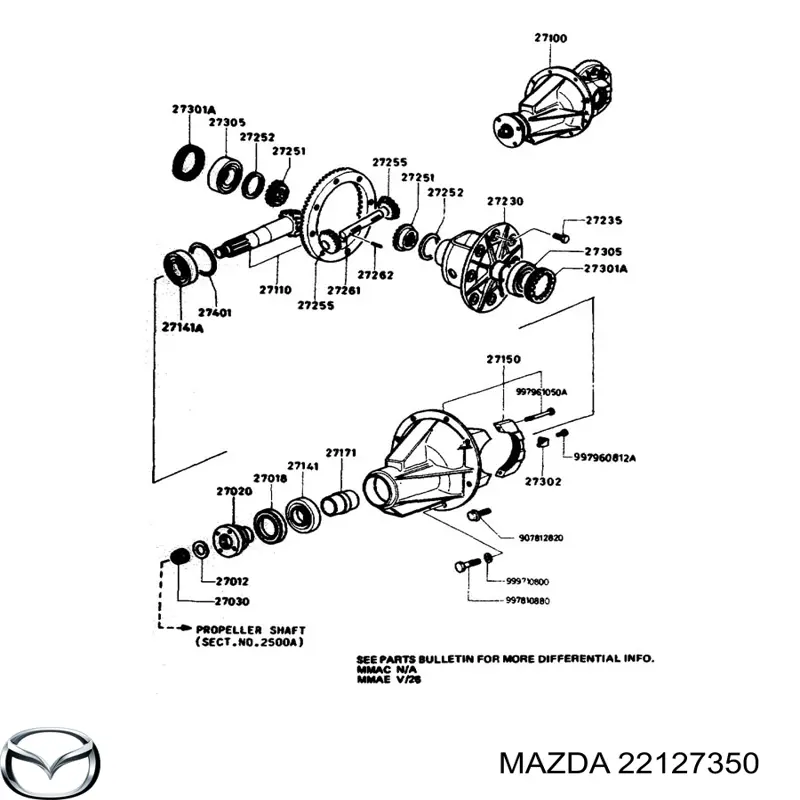 Cojinete caja de cambios para Mazda 323 (BG)