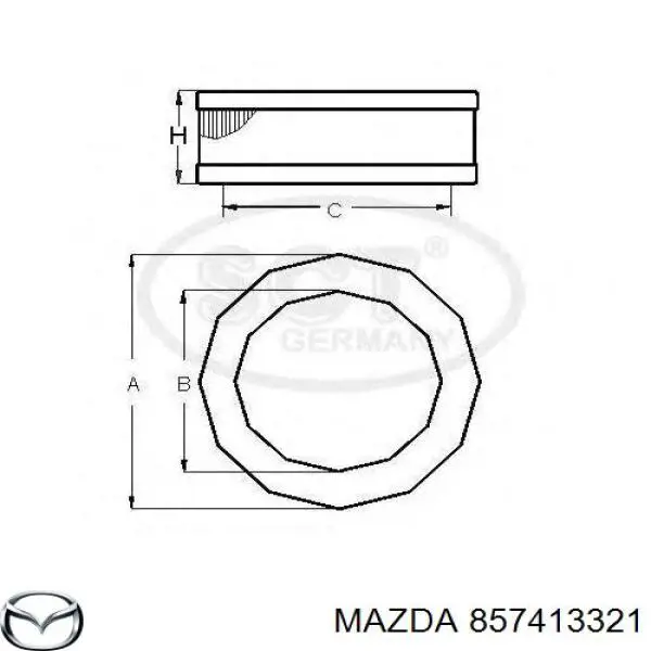 857413321 Mazda filtro de aire