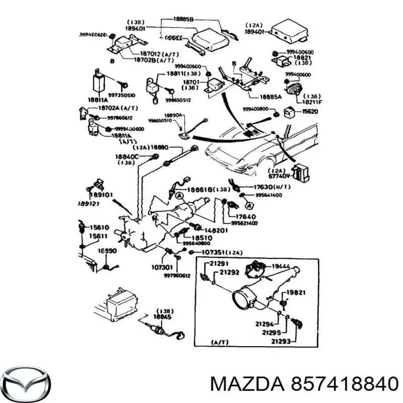 857418840 Mazda sensor de temperatura del refrigerante