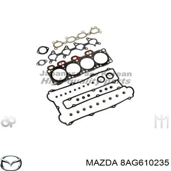 8AG6-10-235 Mazda juego de juntas de motor, completo, superior