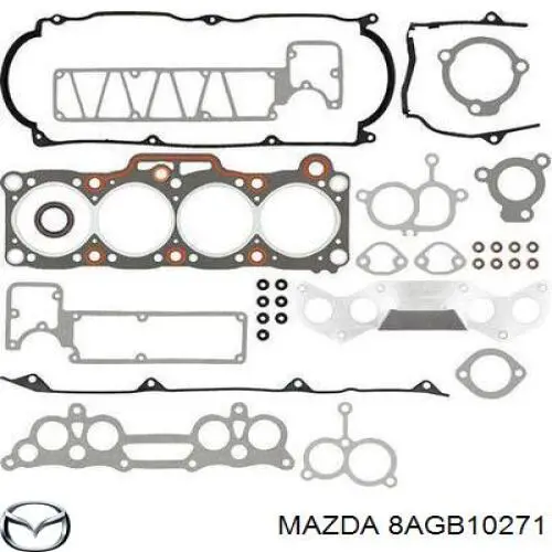8AGB-10-271 Mazda juego de juntas de motor, completo