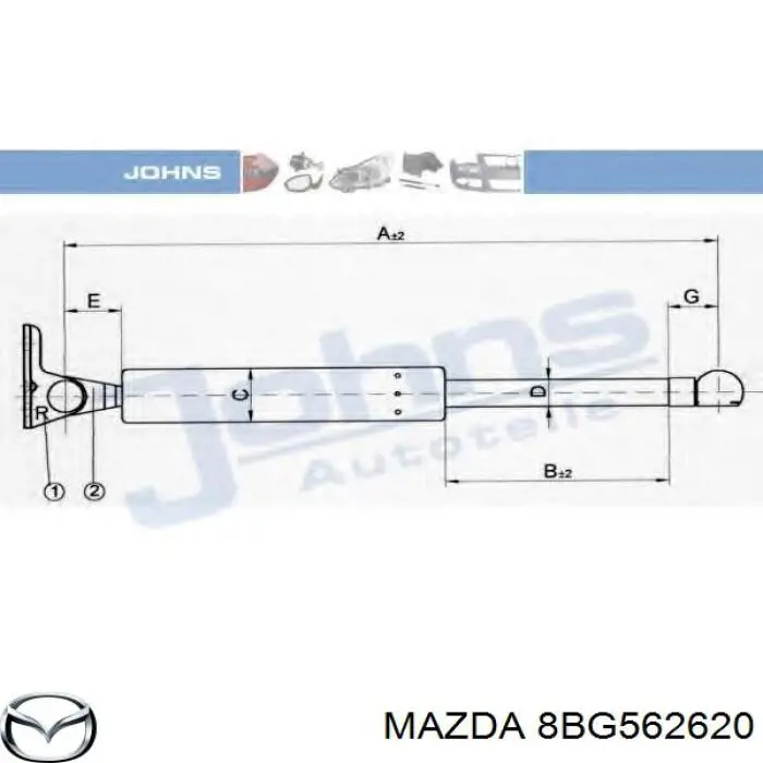 Amortiguadores maletero Mazda 626 3 