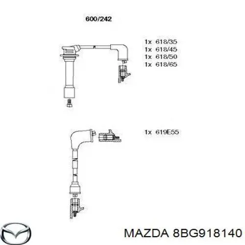 8BG918140 Mazda juego de cables de encendido