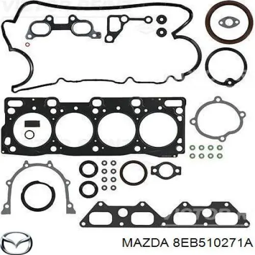 8EB510271A Mazda juego de juntas de motor, completo