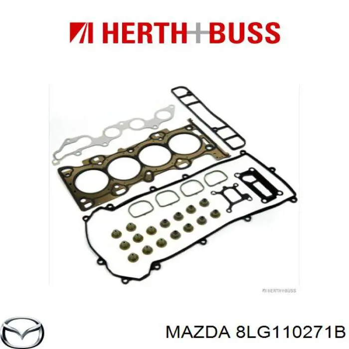 8LG110271B Mazda juego de juntas de motor, completo, superior