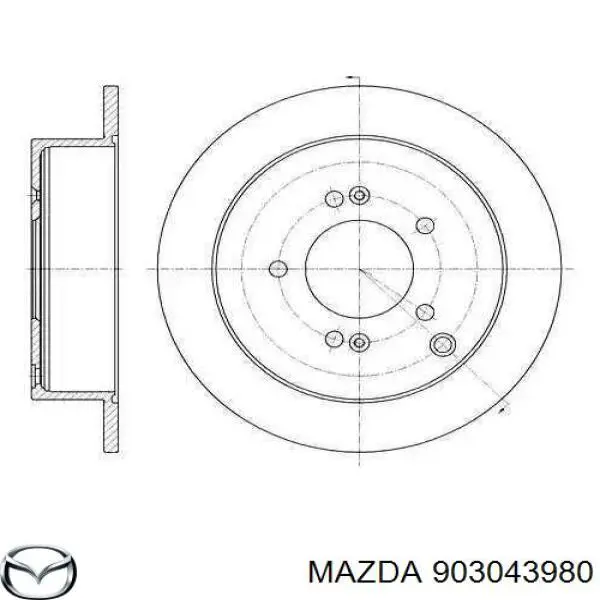 903043980 Mazda latiguillo de freno delantero