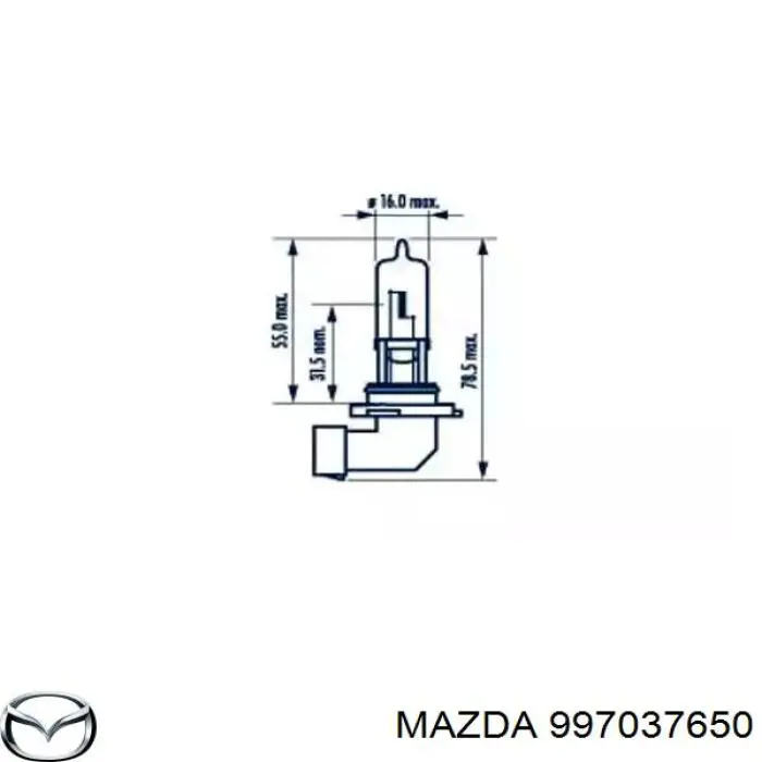 997037650 Mazda bombilla halógena