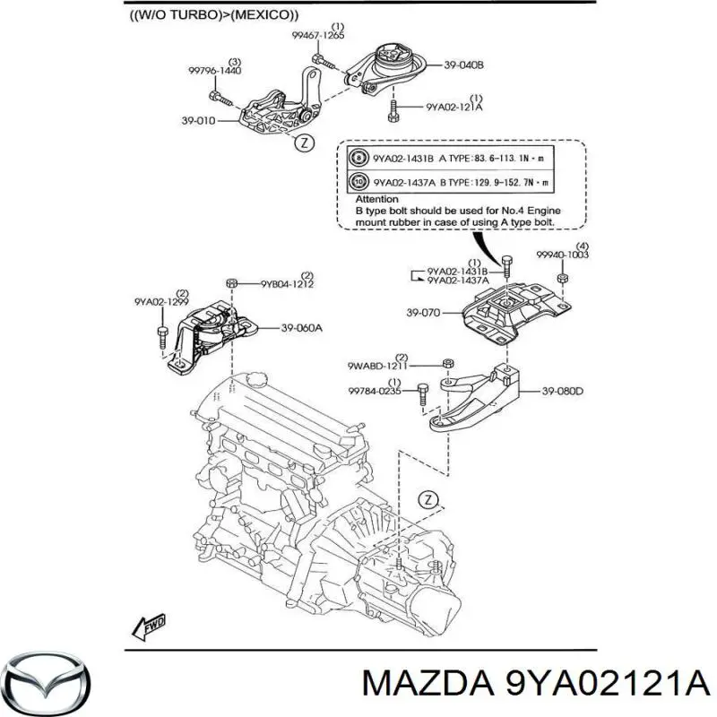 Comprar 9YA02121A Mazda 