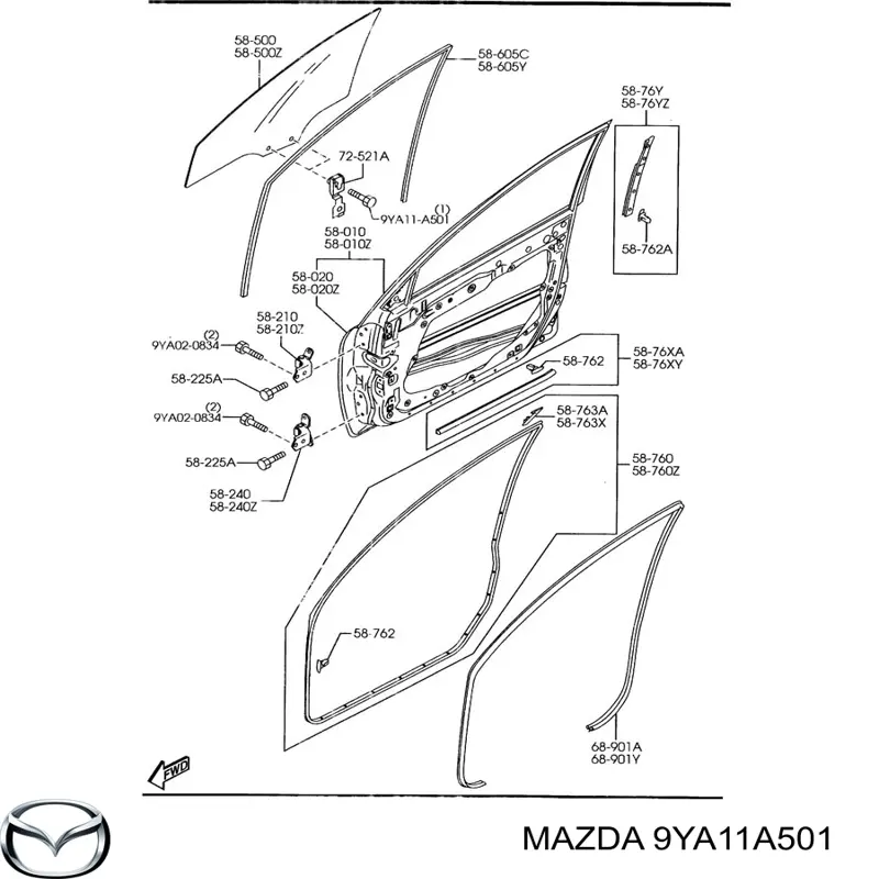 9YA11A501 Mazda