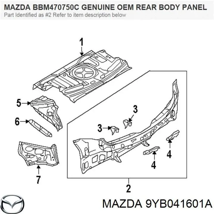 9YB041601A Mazda