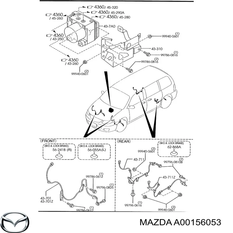  Mazda A00156053 precio, desde  