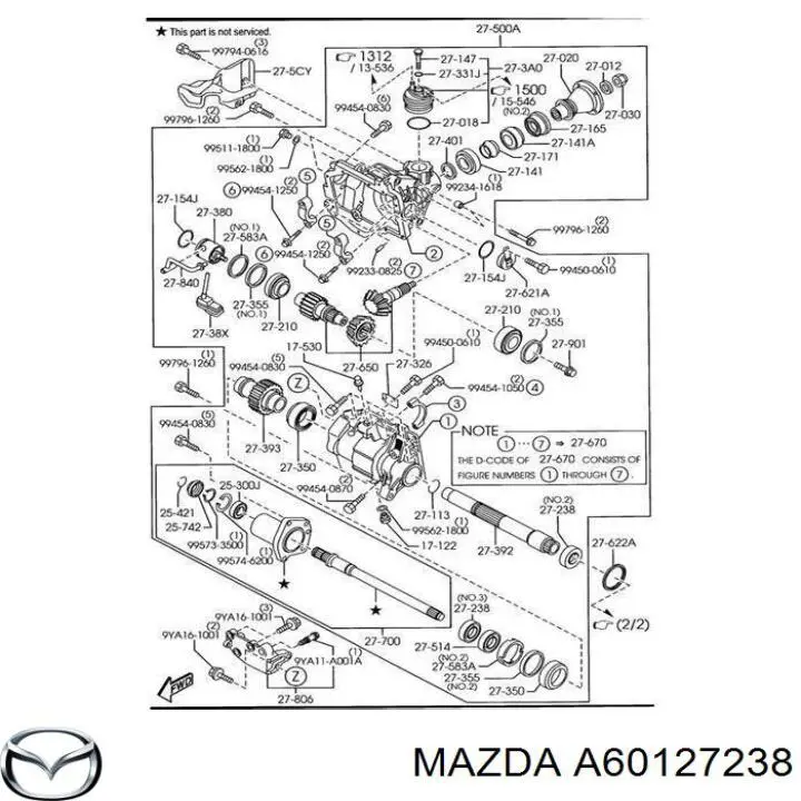 Anillo retén de semieje, eje delantero, izquierdo para Mazda 3 (BK14)