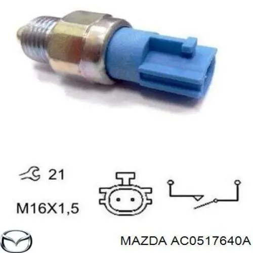 AC0517640A Mazda sensor de marcha atrás