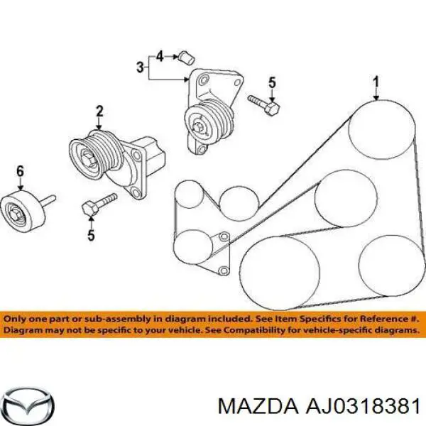 Comprar AJ0318381 Mazda Correa trapezoidal