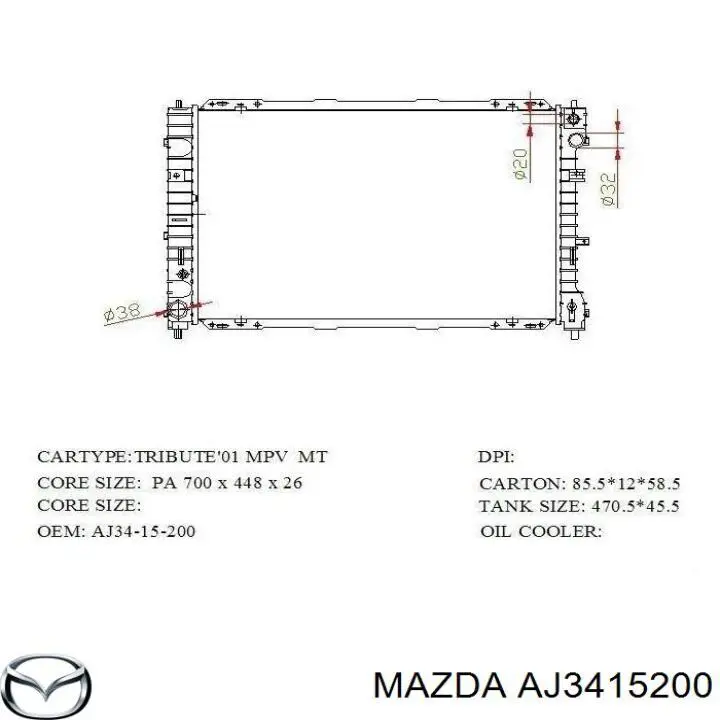 AJ3415200 Mazda