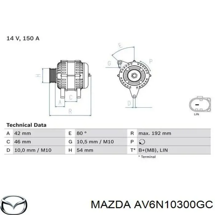 Comprar AV6N10300GC Mazda Dynamo