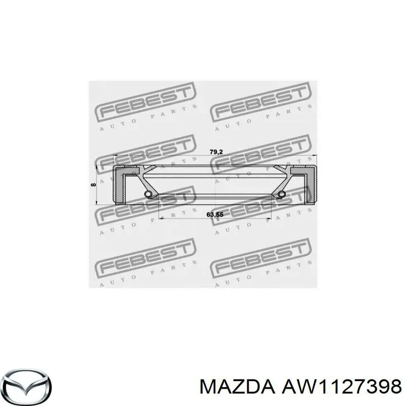 Retén del semieje delantero derecho Mazda AW1127398 precio, desde 7,02 EUR