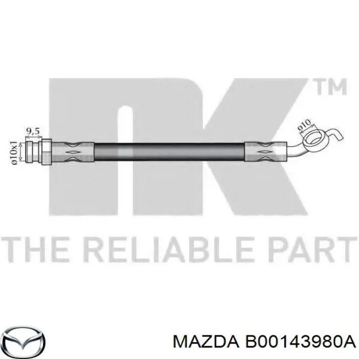 Latiguillo de freno delantero para Mazda 323 